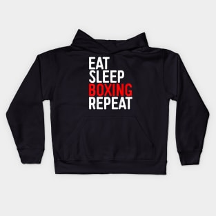 Eat Sleep Boxing Repeat T-Shirt Funny Boxer Gift Kids Hoodie